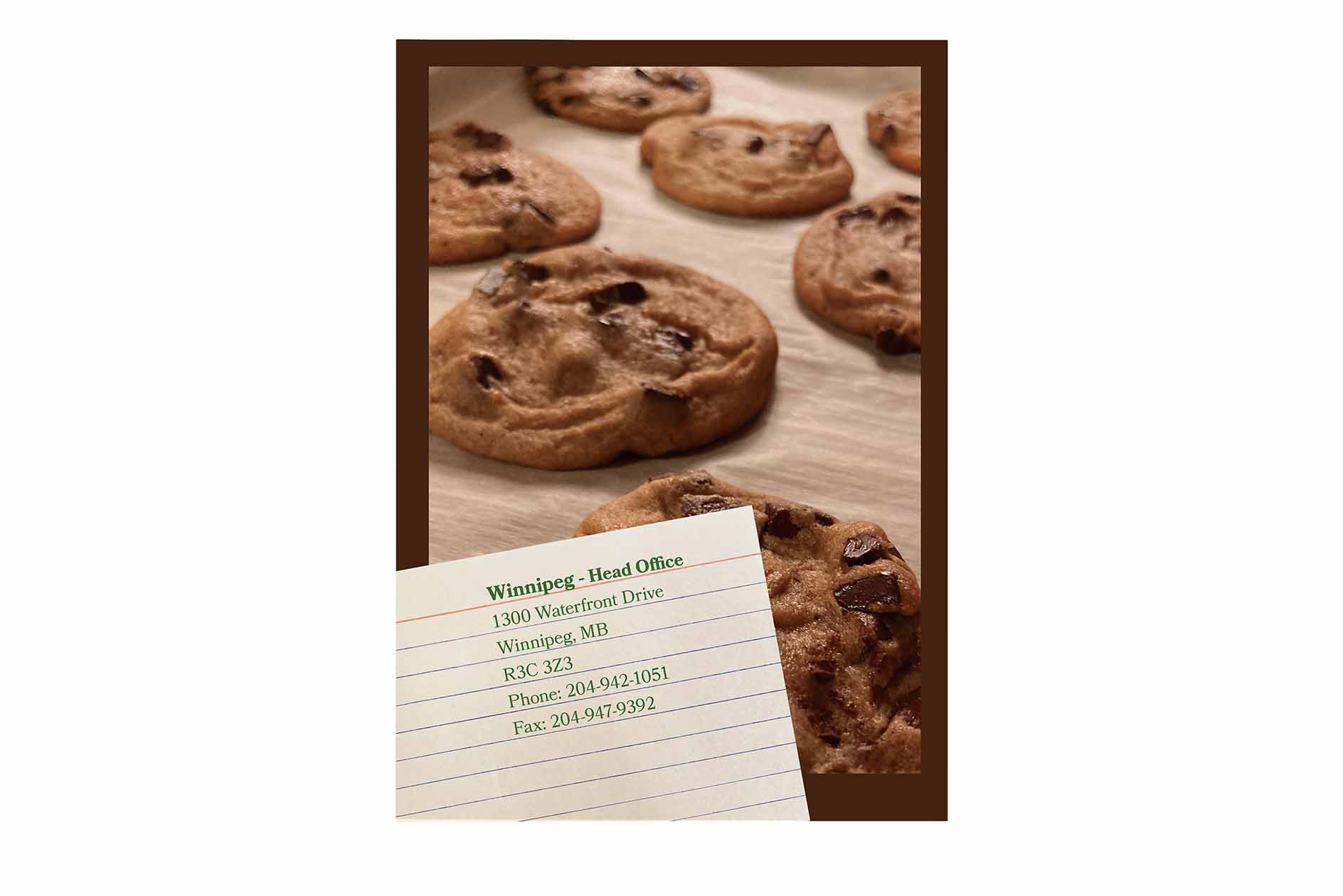 Investor report cover featuring a picture of cookies lined up on a cookie sheet