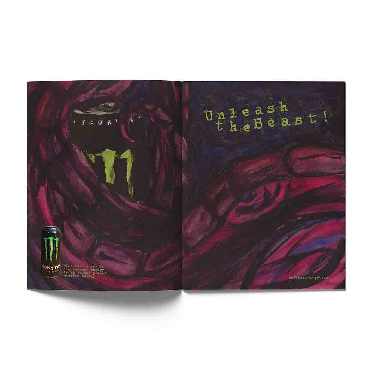 illustration of kraken wrapping its tenticles around a monster energy drink